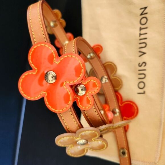 Authebtic Louis Vuitton Vernis Fleur Double Wrap Bracelet Cojer - Picture 5 of 13
